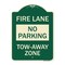 Signmission Fire Lane No Parking Tow-Away Zone Heavy-Gauge Aluminum Architectural Sign, 24" x 18", G-1824-23992 A-DES-G-1824-23992 - alternate 1